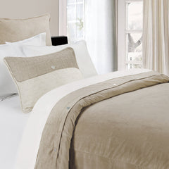 Fairfield Sand Velvet Duvet Cover, Super King, 1PC