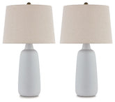 Avianic - White - Ceramic Table Lamp (Set of 2)