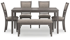Wrenning - Gray - Dining Room Table Set (Set of 6)