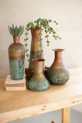 Copper Toned Vases (4 Piece SET)
