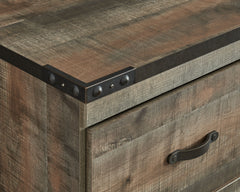 Trinell - Brown - TV Stand With Electric Fireplace