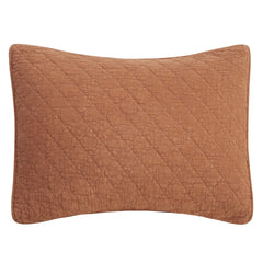 Stonewashed Cotton Gauze Pillow Sham, 21" x 27", Copper, 1PC