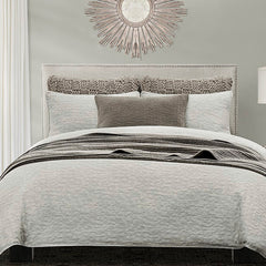 Porto Matelassé Comforter Set, Super Queen, Light Taupe, 3PC