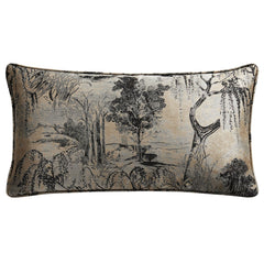 Pastoral Jacquard Lumbar Decorative Pillow, 14" x 26", Champagne, 1PC