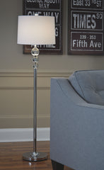 Joaquin - Clear / Chrome Finish - Crystal Floor Lamp