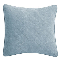 Stonewashed Cotton Gauze Euro Sham, 27" x 27", Mineral Blue, 1PC