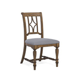 Plymouth - Uph Dining Chair - Medium Brown Finish