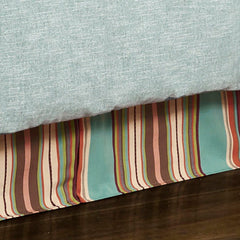 Serape Turquoise Bed Skirt, Queen, 1PC