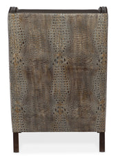 Club Chair With Faux Croc - Black