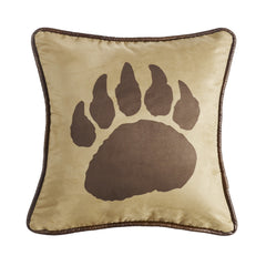 Faux Suede Bear Claw Reversible Pillow, 18" x 18", 1PC