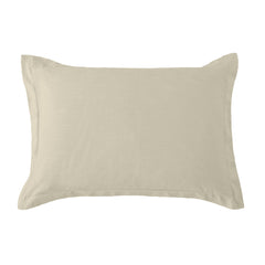 Hera Washed Linen Tailored Dutch Euro Pillow, 27" x 39", Light Tan, 1PC