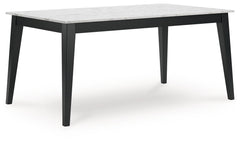 Jettaya - Black / White - Rectangular Dining Room Table
