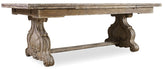 Chatelet - Refectory Rectangle Trestle Dining Table With Two 22" Leaves - Paris Vintage