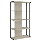 Loomis - 4-Shelf Bookshelf - Whitewashed Gray