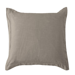 Luna Washed Linen Tailored Euro Sham, 27" x 27", Taupe, 1PC