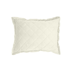 Velvet Diamond Quilted Boudoir Pillow, 12" x 16", Cream, 1PC