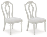 Montelaine - Antique White - Dining Upholstered Side Chair (Set of 2)
