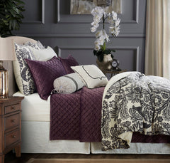 Augusta Toile Duvet Cover Set, Super King, Amethyst, 7PC