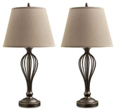 Ornawell - Antique Bronze Finish - Metal Table Lamp (Set of 2)