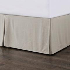 Hera Washed Linen Tailored Bed Skirt, King, Light Tan, 1PC