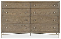 Sonnet - Eight-Drawer Dresser - Dark Gray