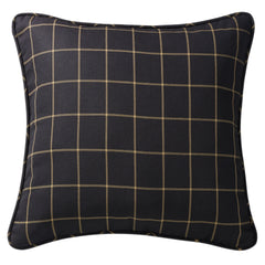 Ashbury Black Woven Tweed Euro Sham, 27" x 27", 1PC
