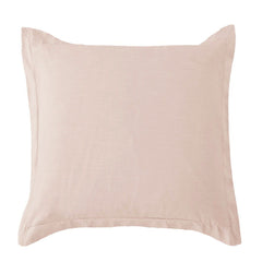 Luna Washed Linen Tailored Euro Sham, 27" x 27", Blush, 1PC