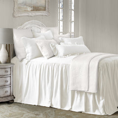 Luna Washed Linen Bedspread Set, Super King, White, 3PC