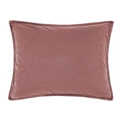 Stonewashed Cotton Canvas Pillow Sham, 21" x 27", Sarsaparilla, 1PC