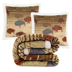 Home on the Range Campfire Sherpa Throw Set, 3PC