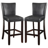 Alberton - Leatherette Upholstered Bar Chair (Set of 2) - Black