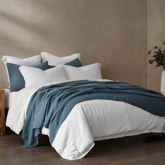 Cotton Voile Oversized Cuff Pillowcase, White, 1PC