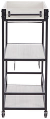 Bayflynn - White / Black - Bar Cart