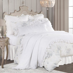 Rosaline Washed Linen Comforter Set, Super Queen, 3PC