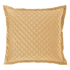Velvet Diamond Quilted Euro Sham, 27" x 27", Gold, 1PC