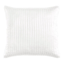 Satin Channel Quilted Euro Sham, 27" x 27", White, 1PC