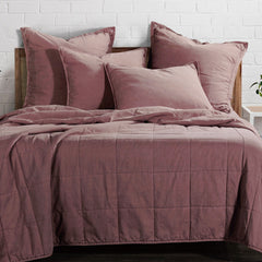 Stonewashed Cotton Canvas Coverlet Set, King, Sarsaparilla, 3PC