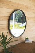 Round Mirror natural metal frame