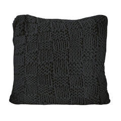 Chess Knit Euro Pillow, 27" x 27", Black, 1PC