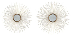 Doniel - Antique Gold Finish - Accent Mirror Set (Set of 2)