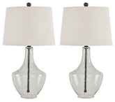 Gregsby - Clear / Black - Glass Table Lamp (Set of 2)