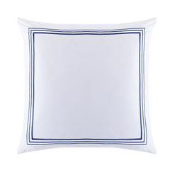Embroidered Border Euro Sham, 27" x 27", Navy, 1PC