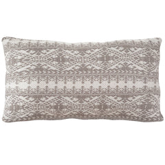 Fair Isle Knit Body Pillow, 21" x 35", Taupe, 1PC