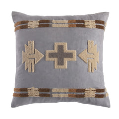 Southwest Crewel Embroidery Pillow, 20" x 20", 1PC