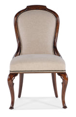 Charleston - Upholstered Side Chair (Set of 2) - Dark Brown