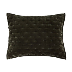 Stella Faux Silk Velvet Pillow Sham, 21" x 27", Fern Green, 1PC