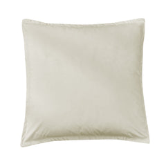 Velvet Flanged Euro Sham, 27" x 27", Cream, 1PC