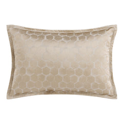 Honeycomb Jacquard Lumbar Pillow, 16" x 24", Light Gold, 1PC