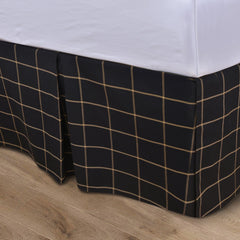 Windowpane Plaid Tailored Bed Skirt, King, 1PC
