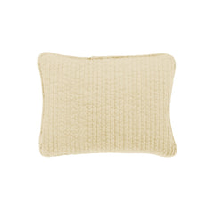 Stonewashed Cotton Velvet Boudoir Pillow, 12" x 16", Light Tan, 1PC
